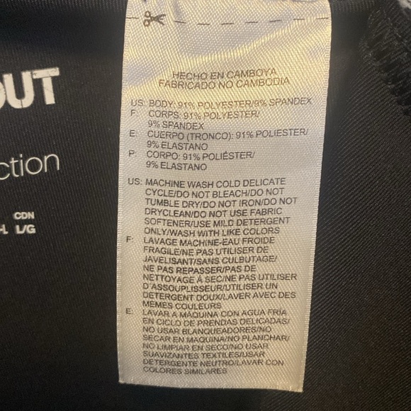 REEBOK Workout Ready Collection Black Cropped Leggings Sz L - Picture 7 of 7